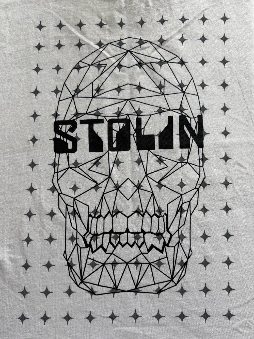 Stoln White Graphic Skull Muscle Tee - Picture 3 of 4